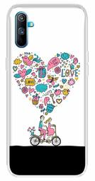 Amazon Brand - Solimo Designer Multicolor Happy Love Design Printed Soft Back Case Mobile Cover for Realme C3