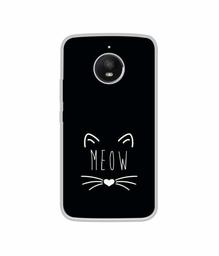 Amazon Brand - Solimo Designer Meow UV Printed Soft Back Case Mobile Cover for Motorola Moto E4 Plus