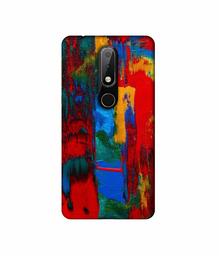 Amazon Brand - Solimo Designer Multiolor Brush Texture on Wall 3D Printed Hard Back Case Mobile Cover for Nokia 6.1 Plus