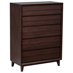 Amazon Brand – Rivet Ventura Mid-Century Louvered Chest of Drawers, 38