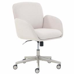 Amazon Brand – Rivet Modern Upholstered Swivel Home Office Task Chair, 25.5