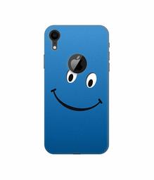 Amazon Brand - Solimo Designer Happy 3D Printed Hard Back Case Mobile Cover for Apple iPhone XR (Logo Cut)