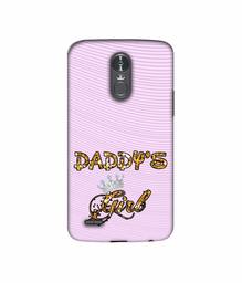 Amazon Brand - Solimo Designer Daddy's Girl in Glitter Pattern 3D Printed Hard Back Case Mobile Cover for LG Stylus 3