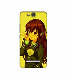 Amazon Brand - Solimo Designer DJ Girl Vector 3D Printed Hard Back Case Mobile Cover for Micromax Canvas Juice 3 Q392