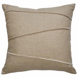 Amazon Brand – Stone & Beam Casual Lines Throw Pillow - 17 x 17 Inch, Flax