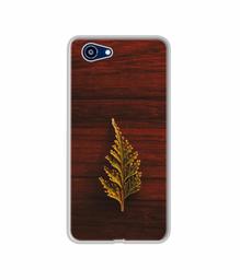 Amazon Brand - Solimo Designer Leaf on Wood UV Printed Soft Back Case Mobile Cover for Realme 1