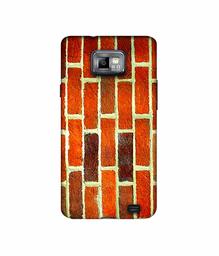 Amazon Brand - Solimo Designer Brick Texture 3D Printed Hard Back Case Mobile Cover for Samsung Galaxy S2