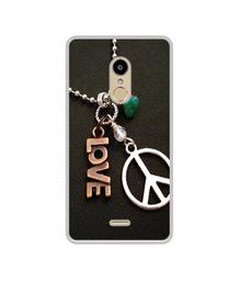 Amazon Brand - Solimo Designer Love and Peace UV Printed Soft Back Case Mobile Cover for Lyf Water 7