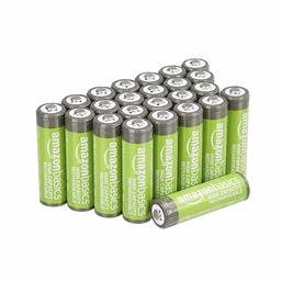 AmazonBasics AA High-Capacity Ni-MH Rechargeable Batteries (2400 mAh), Pre-charged - Pack of 24 (Renewed)