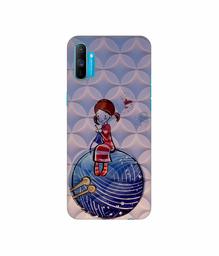 Amazon Brand - Solimo Designer Lady Vector Patternn 3D Printed Hard Back Case Mobile Cover for Realme C3