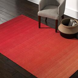 Amazon Brand – Rivet Modern Ombré Wool Rug, 5' x 8', Red