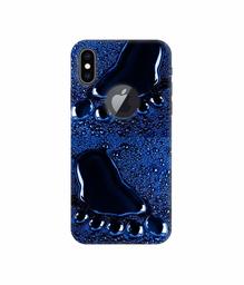 Amazon Brand - Solimo Designer Foot Impression 3D Printed Hard Back Case Mobile Cover for Apple iPhone Xs Max (Logo Cut)