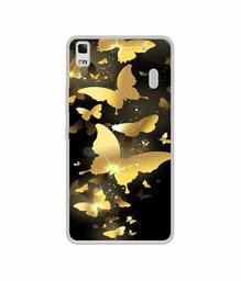 Amazon Brand - Solimo Designer Golden Butterfly Pattern UV Printed Soft Back Case Mobile Cover for Lenovo K3 Note / A7000