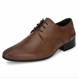 Burwood Men's Brown Leather Formal Shoes-7 UK (41 EU) (BW 398)