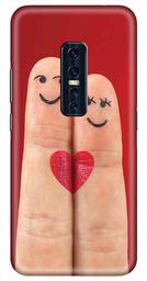 Amazon Brand - Solimo Designer Smily Heart Design 3D Printed Hard Back Case Mobile Cover for Vivo V17 Pro