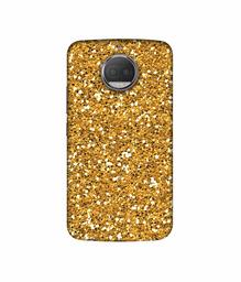 Amazon Brand - Solimo Designer Golden Sparkle UV Printed Soft Back Case Mobile Cover for Motorola Moto G5S Plus