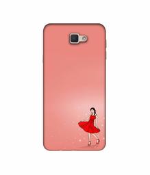 Amazon Brand - Solimo Designer Red Dress Lady 3D Printed Hard Back Case Mobile Cover for Samsung Galaxy J5 Prime