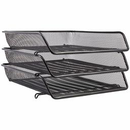 AmazonBasics Mesh Triple Stacking Office Tray Organizer