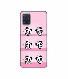 Amazon Brand - Solimo Designer Panda Pattern 3D Printed Hard Back Case Mobile Cover for Samsung Galaxy A51