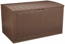 AmazonBasics 134-Gallon Resin Deck Storage Box, Mocha