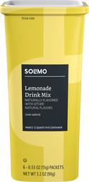 Amazon Brand - Solimo Lemonade Drink Mix, (6 packets)