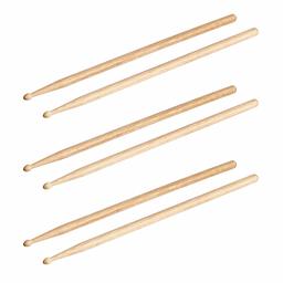 AmazonBasics 5A Drumsticks - Oak, 3-Pair Pack