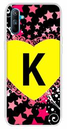 Amazon Brand - Solimo Designer Multicolor Heart Pattern Alphabet-K Printed Soft Back Case Mobile Cover for Realme C3