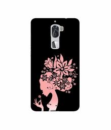 Amazon Brand - Solimo Designer Pink Color Lady Vector 3D Printed Hard Back Case Mobile Cover for Coolpad Cool1 Dual