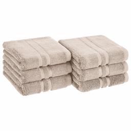 AmazonBasics GOTS Certified Organic Cotton Hand Towel - 6-Pack