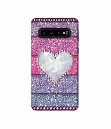 Amazon Brand - Solimo Designer Stone Heart 3D Printed Hard Back Case Mobile Cover for Samsung Galaxy S10