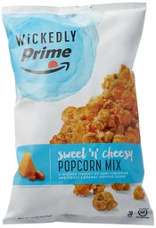 Wickedly Prime Sweet 'n' Cheesy Popcorn Mix, Caramel & Cheddar, 12 Ounce