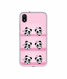 Amazon Brand - Solimo Designer Panda Pattern UV Printed Soft Back Case Mobile Cover for Mi Redmi 7A