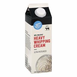 Amazon Brand - Happy Belly Heavy Whipping Cream, Ultra-Pasteurized, Kosher, Quart, 32 Fl Oz