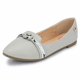 Flavia Women's Grey Ballet Flats-7 UK (39 EU) (8 US) (FL-922/GRY)