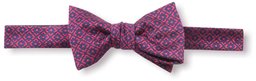 Franklin Tailored Men's Silk Box Bow Tie, Red