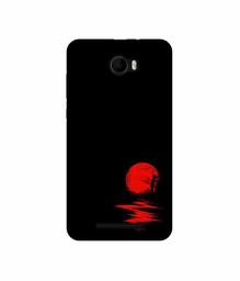 Amazon Brand - Solimo Designer Red Moon UV Printed Soft Back Case Mobile Cover for Karbonn K9 Viraat