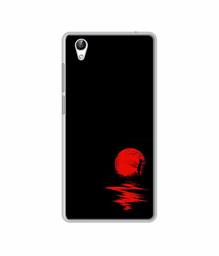 Amazon Brand - Solimo Designer Red Moon UV Printed Soft Back Case Mobile Cover for Vivo Y51L