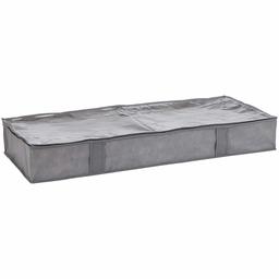 Amazon Brand - Solimo Fabric Under Bed Organiser, Grey