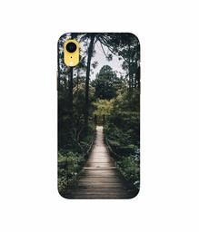 Amazon Brand - Solimo Designer Wooden Bridge 3D Printed Hard Back Case Mobile Cover for Apple iPhone xr