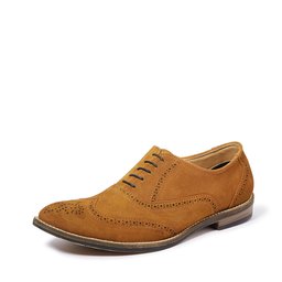 Amazon Brand - Symbol Men's Leather suede Brogue Shoes