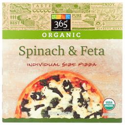 365 Everyday Value, Organic Spinach & Feta Pizza, Individual Size, 6 oz, (Frozen)