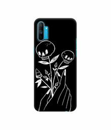 Amazon Brand - Solimo Designer Skull Flower 3D Printed Hard Back Case Mobile Cover for Realme C3