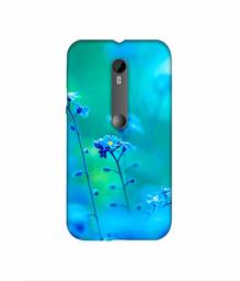 Amazon Brand - Solimo Designer Blue Flower 3D Printed Hard Back Case Mobile Cover for Motorola Moto G 3rd Generation