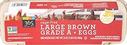 365 Everyday Value, Cage-Free Non-GMO Large Brown Grade A Eggs, 12 ct