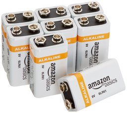 AmazonBasics Lot de 8 Piles Alcalines 9 V