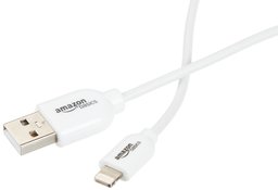 AmazonBasics Verbindungskabel Lightning auf USB, 0.9 m, Zertifiziert von Apple, weiß