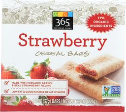 365 Everyday Value, Cereal Bars, Strawberry (6 - 1.3 oz bars), 7.8 oz