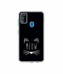 Amazon Brand - Solimo Designer Meow UV Printed Soft Back Case Mobile Cover for Samsung Galaxy M21 / M30s