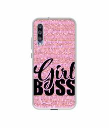 Amazon Brand - Solimo Designer Girl Boss On Pink Sparkle UV Printed Soft Back Case Mobile Cover for Mi A3