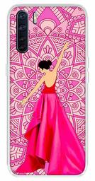 Amazon Brand - Solimo Designer Multicolor Girl Pink Design Printed Soft Back Case Mobile Cover for Oppo F15